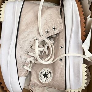 Converse Cream High-Top Sneakers